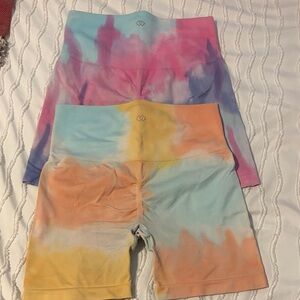 Colorful Tie-Dye Women's Bike Shorts